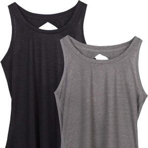 Women's Lightweight Open Back Athletic Tank Tops, free beauty gift w. purchase!